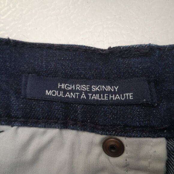 Calvin Klein Jeans Ladies Size 4 Dark Wash High Rise Skinny Blue Jeans - Picture 4 of 14